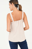 Top Vienna Tiras Anchas con Brillo Escote V