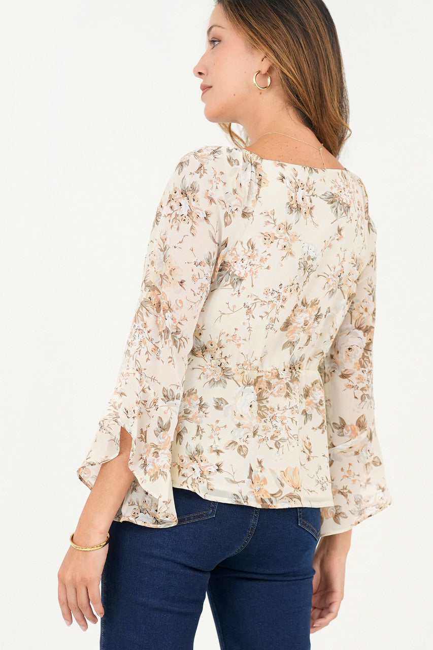 Blusa manga larga.