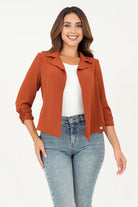 Chaqueta manga 3/4 solapa doble
