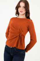 Blusa manga larga Lazo de amarre