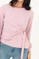 Blusa manga larga Lazo de amarre
