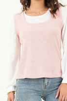 Blusa/Chaleco cuello redondo