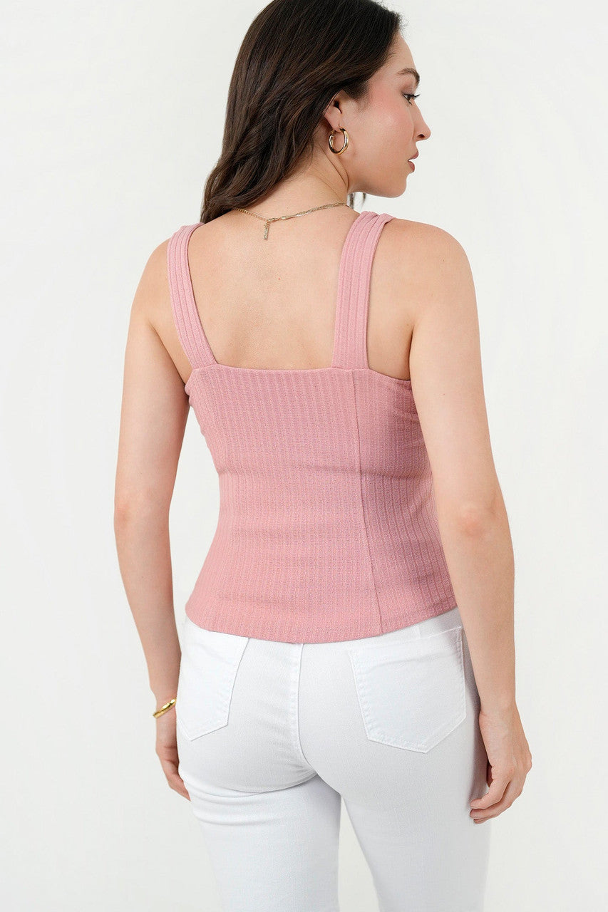 Top tiras anchas Cortes tipo corset