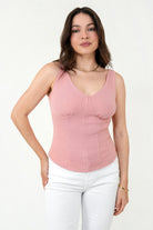 Top tiras anchas Cortes tipo corset
