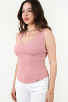 Top tiras anchas Cortes tipo corset