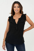 Blusa Manga Cero Pechera Delicada