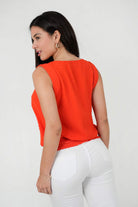 Blusa Gasa Motas con Pretina Abuchonada