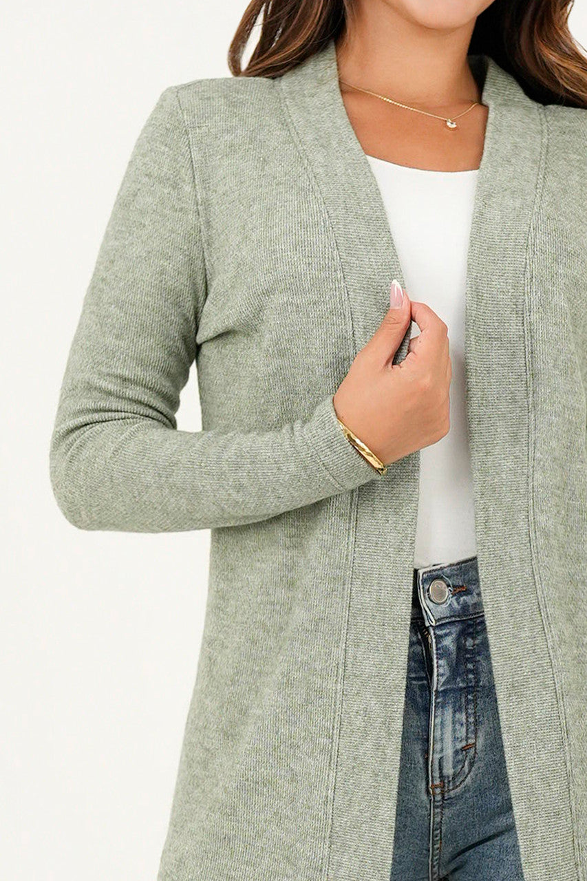 Cardigan manga larga