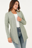 Cardigan manga larga