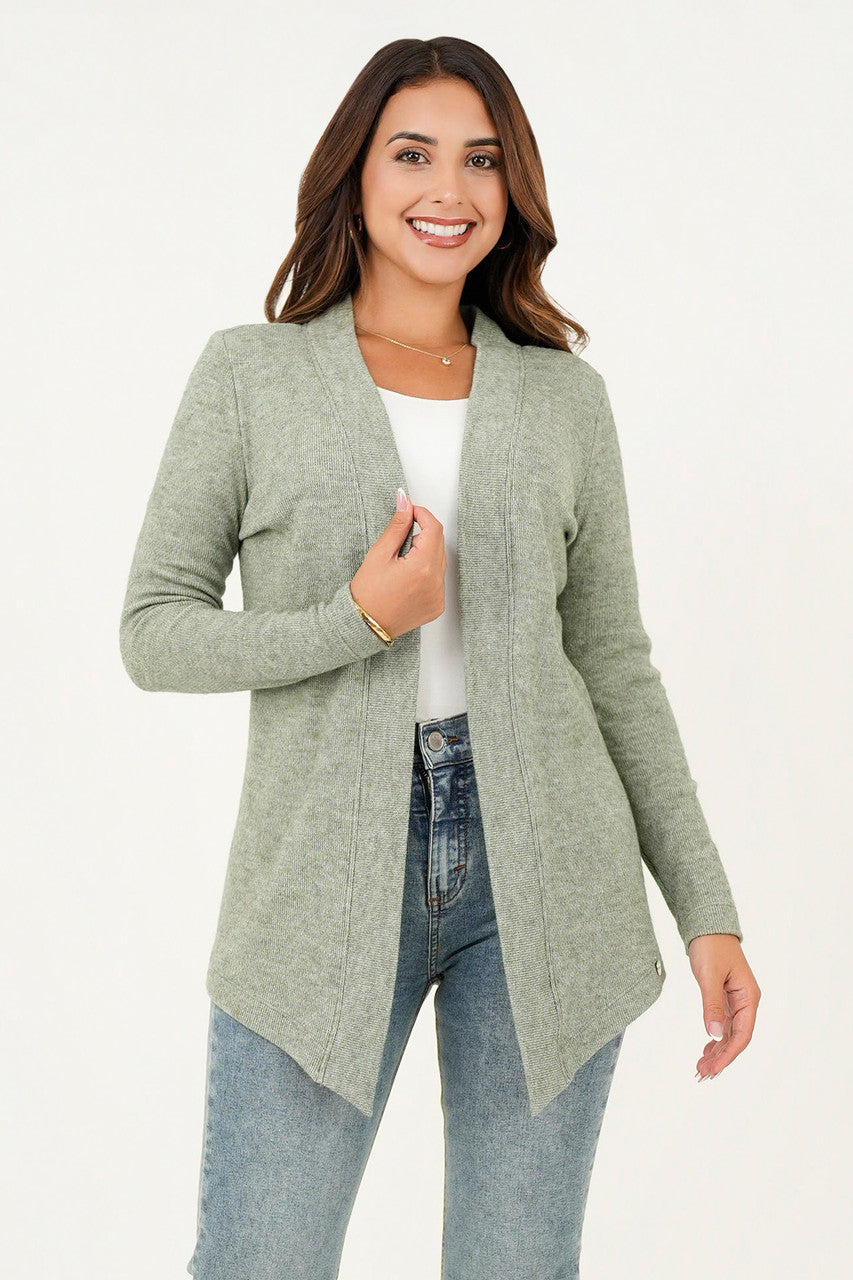 Cardigan manga larga