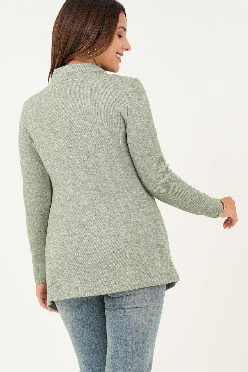 Cardigan manga larga