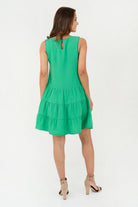 Vestido Manga Cero Escote Ojal