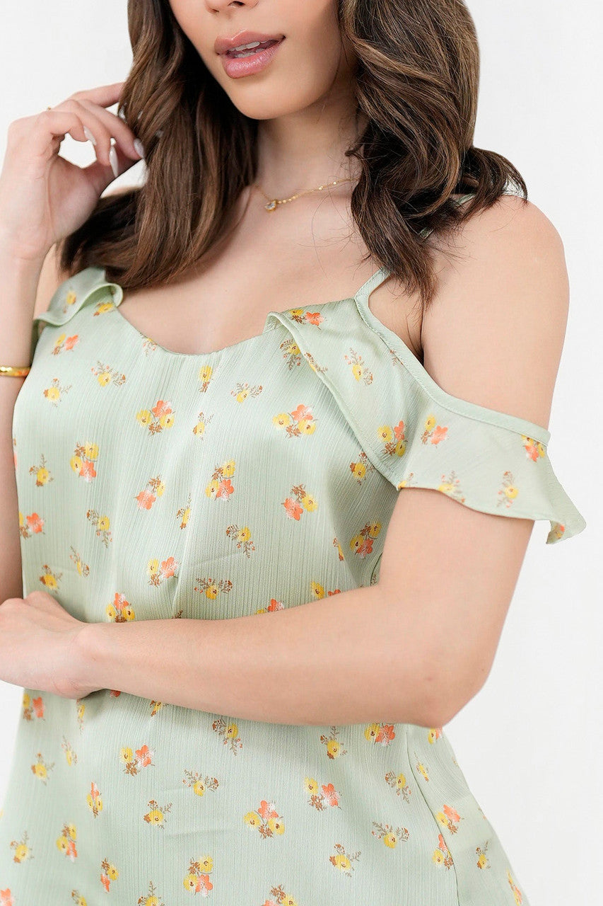 Blusa manga corta shoulder