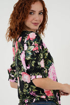 Blusa Manga 3/4 Pechera En V