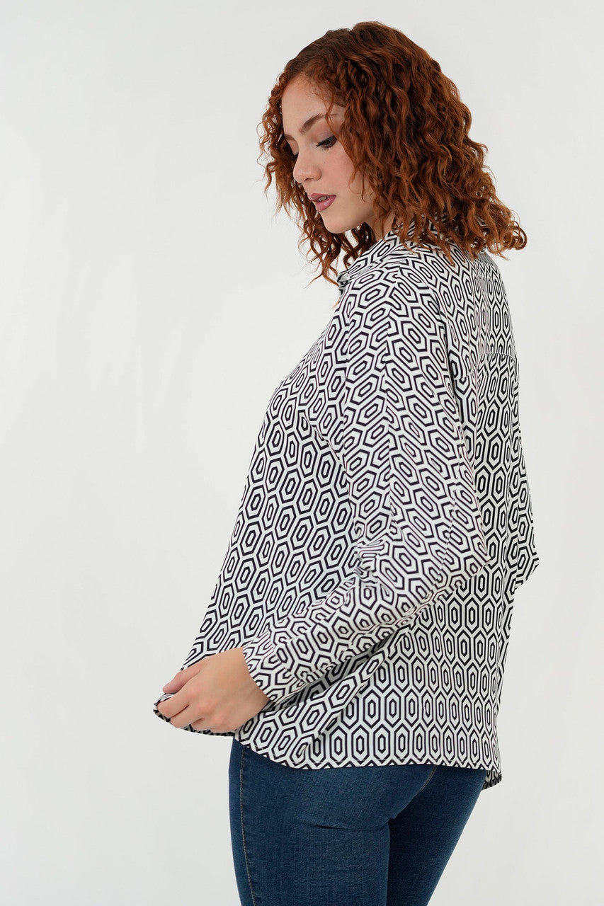 Blusa Manga Larga Cuello Camisero