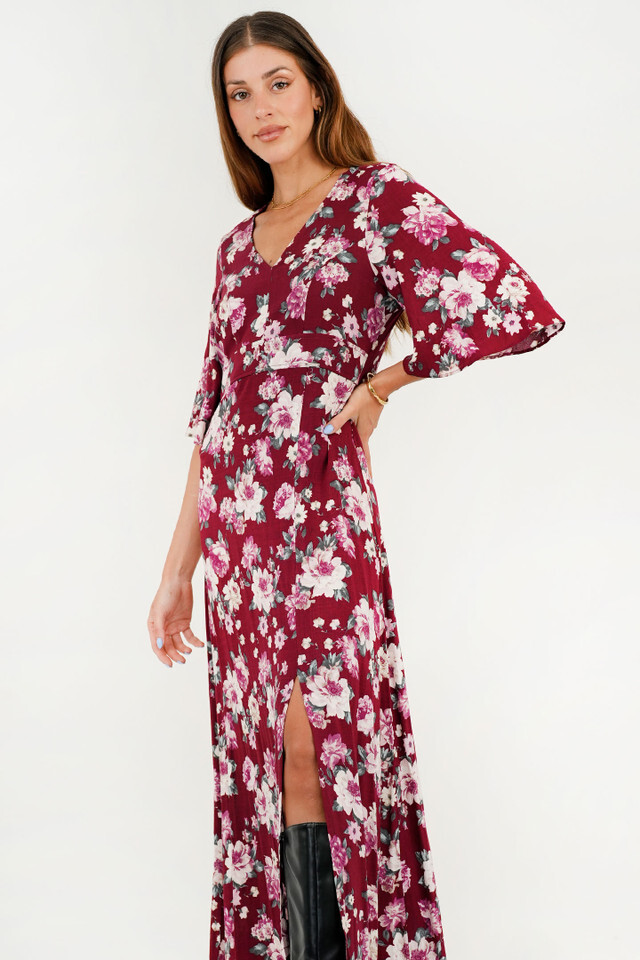 Vestido Maxi Lino Estampado