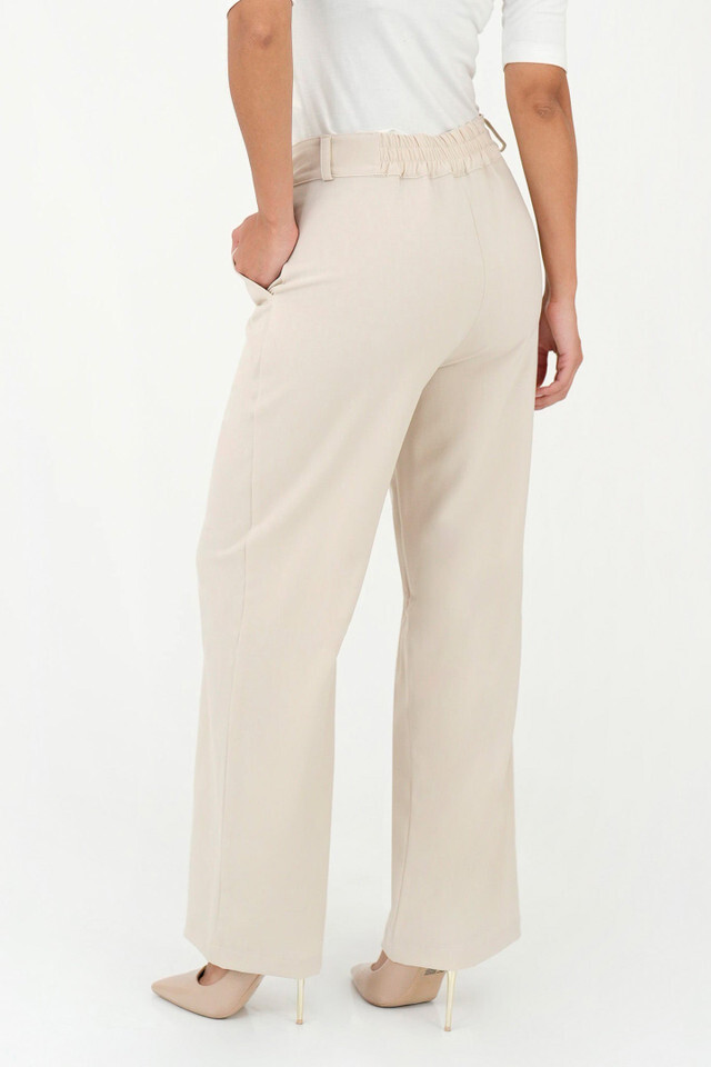 Pantalón Palazzo Pretina Plana Delantera Pantalón Palazzo Pretina Plana Delantera
