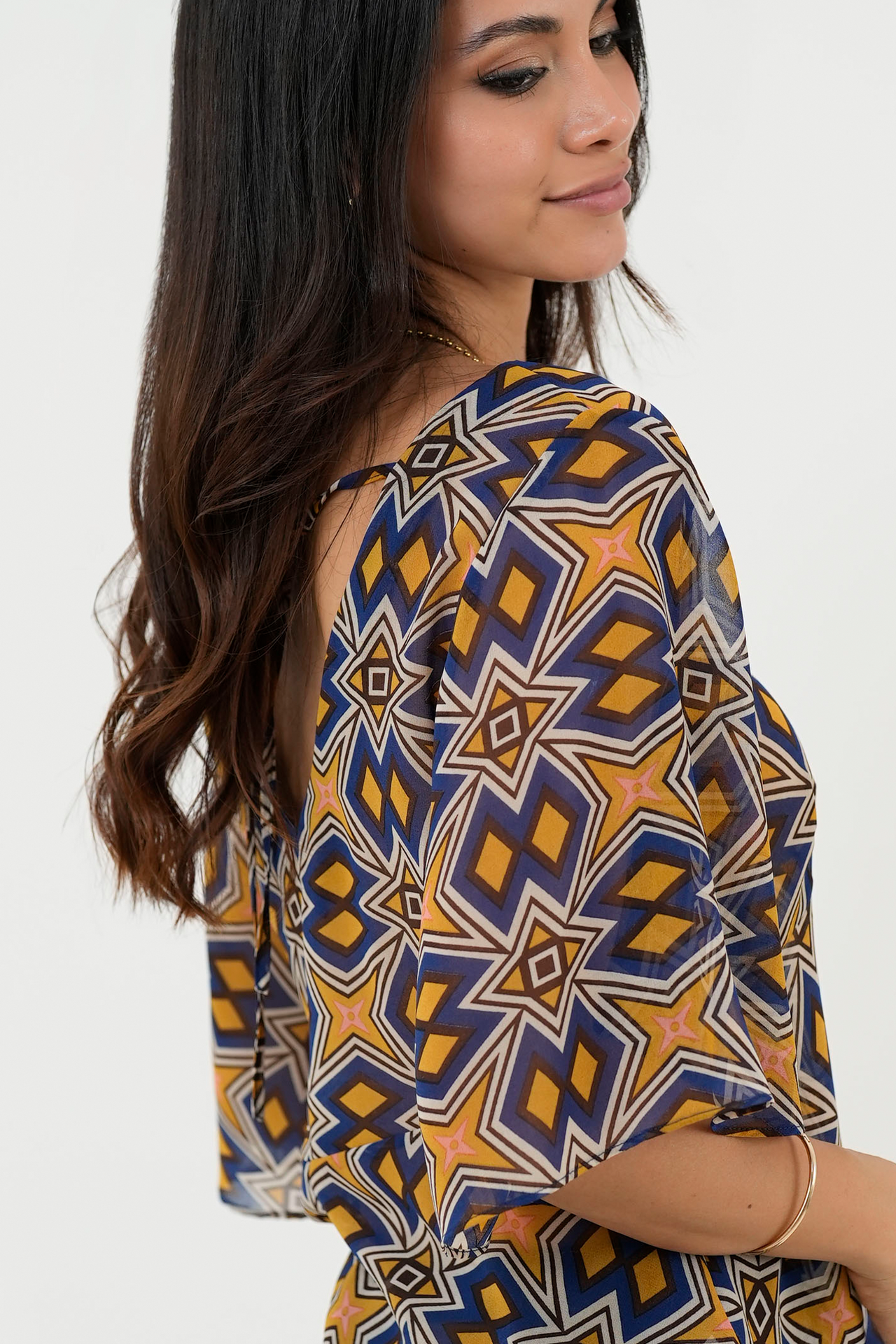 Blusa Manga 3/4 Acampanada