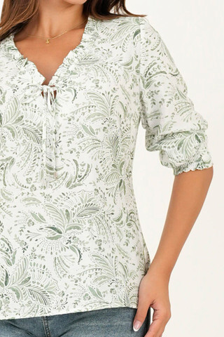 Blusa Manga 3/4 Escote con Bobo