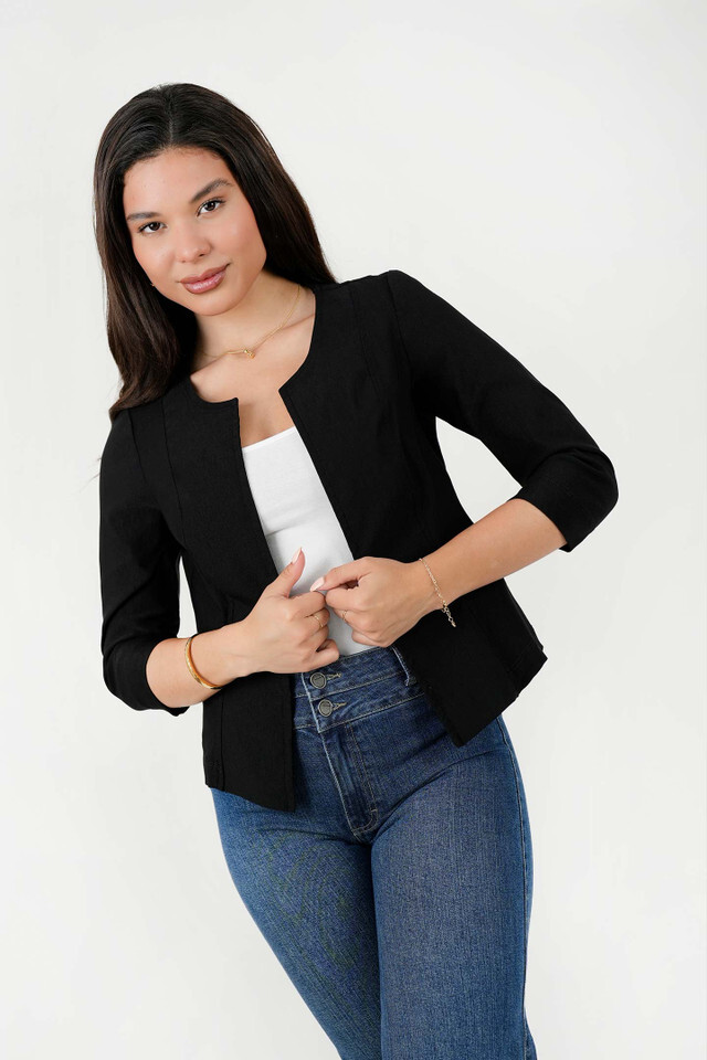 Chaqueta Corta Stone Cuello Redondo