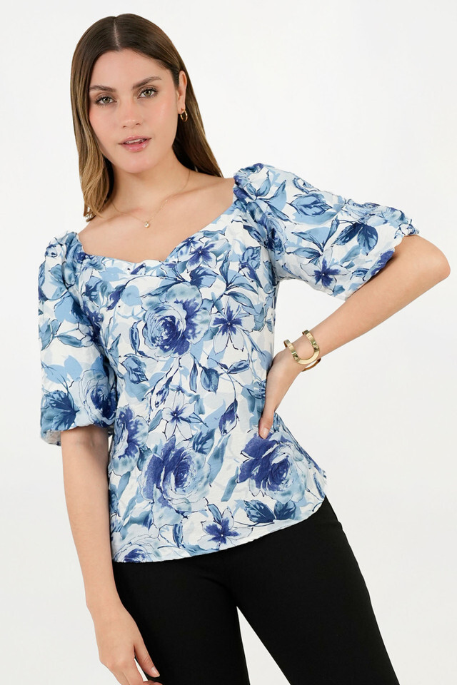 Blusa Manga 3/4 Ghaia Estampada Blusa Manga 3/4 Ghaia Estampada